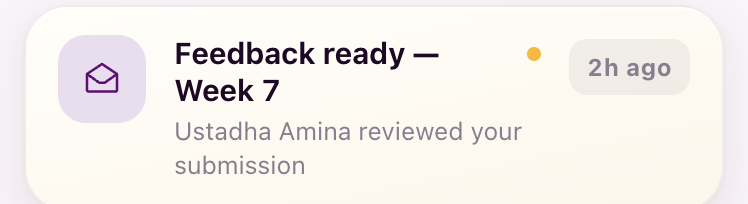 open envelope (in the app now)